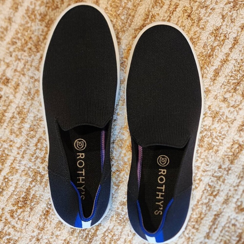 Rothy's Slip-On Sneaker, Black, 8.5 EUC